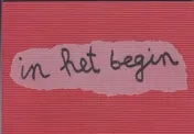 Omslag van In het begin