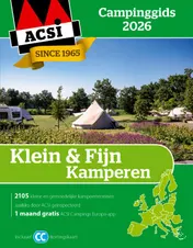 Omslag van ACSI Klein & Fijn Kamperen campinggids 2026