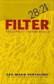 Omslag van Filter – Tijdschrift over vertalen