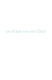 Omslag van De stem van het Zelf