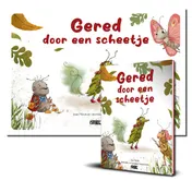 Omslag van Gered door een scheetje kamishibai vertelplaten + boek