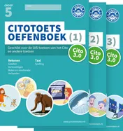 Omslag van Citotoets Oefenboeken deel 1, 2 en 3 groep 5