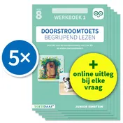 Omslag van Doorstroomtoets Begrijpend lezen – Werkboek 1 + Online video-uitleg (set van 5)