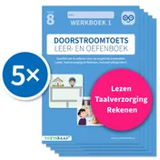 Omslag van Doorstroomtoets Leer- en Oefenboek – Werkboek 1 + Online video-uitleg (set van 5)
