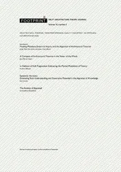 Omslag van Footprint 37 Architectural Theories, their Performance, Quality and Effect: An Appraisal