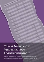 Omslag van 20 jaar Nederlandse Vereniging voor Levensmiddelenrecht