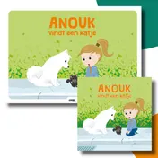 Omslag van Anouk vindt een katje kamishibai vertelplaten + boek