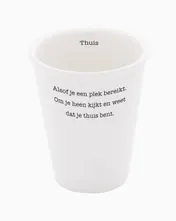 Omslag van Porseleinen beker 'Thuis' set van 2