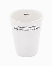 Omslag van Porseleinen beker 'Credo' (set van 2)