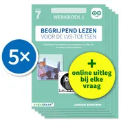 Omslag van Begrijpend lezen voor de LVS-toetsen - Groep 7 - Werkboek 1 + Online video-uitleg (set van 5)