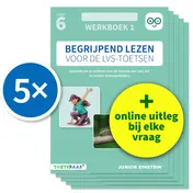 Omslag van Begrijpend lezen voor de LVS-toetsen - Groep 6 - Werkboek 1 + Online video-uitleg (set van 5)