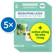 Omslag van Begrijpend lezen voor de LVS-toetsen - Groep 6 - Werkboek 2 + Online video-uitleg (set van 5)