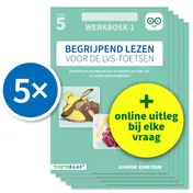 Omslag van Begrijpend lezen voor de LVS-toetsen - Groep 5 - Werkboek 1 + Online video-uitleg (set van 5)