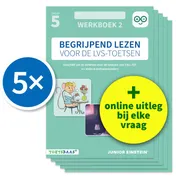 Omslag van Begrijpend lezen voor de LVS-toetsen - Groep 5 - Werkboek 2 + Online video-uitleg (set van 5)