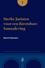 Omslag van Sterke Juristen voor een Kwetsbare Samenleving