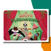 Omslag van De grote puddingshow | kamishibai vertelplaten