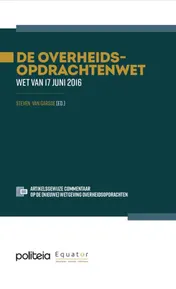 Omslag van De Overheidsopdrachtenwet. Wet van 17 juni 2016