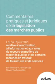 Omslag van Commentaires pratiques et juridiques de la législation des marchés publics