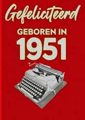 Omslag van 4x Felicitatieboekje 1951 + 4 envelop