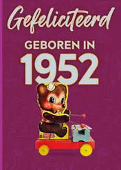 Omslag van 4x Felicitatieboekje 1952 +4x envelop
