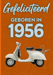 Omslag van 4x Felicitatieboekje 1956 + 4x envelop