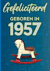 Omslag van Gefeliciteerd geboren in 1957 set van 4
