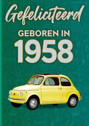 Omslag van Gefeliciteerd geboren in 1958 set van 4