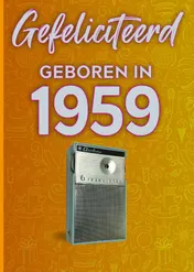 Omslag van Gefeliciteerd geboren in 1959 set van 4