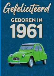 Omslag van Gefeliciteerd geboren in 1961 set van 4