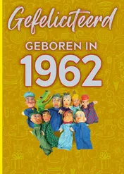 Omslag van Gefeliciteerd geboren in 1962 set van 4