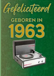 Omslag van Gefeliciteerd geboren in 1963 set van 4