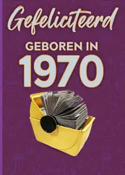 Omslag van Gefeliciteerd geboren in 1970 set van 4