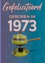 Omslag van Gefeliciteerd geboren in 1973 set van 4