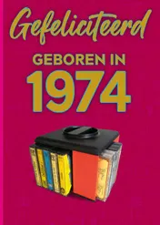 Omslag van Gefeliciteerd geboren in 1974 set van 4