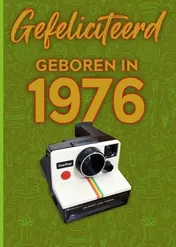 Omslag van Gefeliciteerd geboren in 1976 set van 4