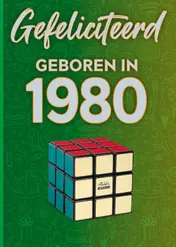 Omslag van Gefeliciteerd geboren in 1980 set van 4
