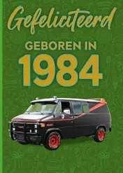Omslag van Gefeliciteerd geboren in 1984 set van 4