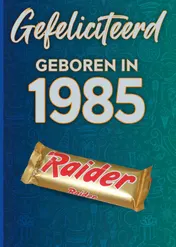 Omslag van Gefeliciteerd geboren in 1985 set van 4