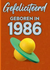 Omslag van Gefeliciteerd geboren in 1986 set van 4