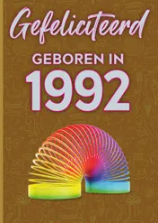 Omslag van Gefeliciteerd geboren in 1992 set van 4