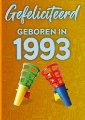 Omslag van Gefeliciteerd geboren in 1993 set van 4