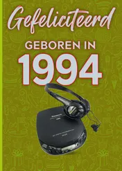Omslag van Gefeliciteerd geboren in 1994 set van 4