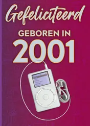 Omslag van Gefeliciteerd geboren in 2001 set van 4