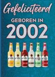 Omslag van Gefeliciteerd geboren in 2002 set van 4