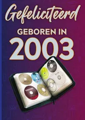 Omslag van Gefeliciteerd geboren in 2003 set van 4