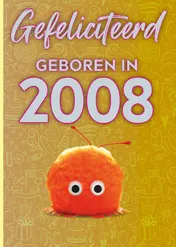 Omslag van Gefeliciteerd geboren in 2008 set van 4