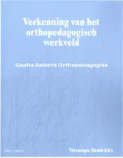 Omslag van Capita Selecta Orthopedagogiek