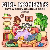 Omslag van Girl Moments: Coloring Book for Adults and Kids (Cozy Spaces Coloring)