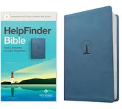 Omslag van HelpFinder Bible NLT, Filament Enabled (LeatherLike, Harbor Blue, Red Letter)
