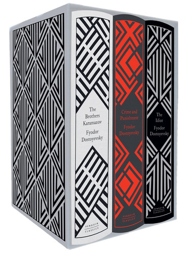 Omslag van Fyodor Dostoyevsky Crime and Punishment, the Idiot, the Brothers Karamazov